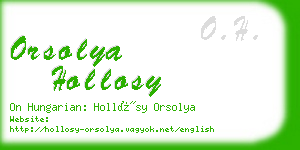 orsolya hollosy business card